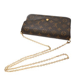 LOUIS VUITTON ルイヴィトン モノグラム ポシェットフェリシー フューシャ M61276 レディース モノグラムキャンバス チェーンウォレット Aランク 中古 銀蔵