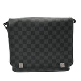 LOUIS VUITTON ルイヴィトン ダミエグラフィット ディストリクト PM NM 黒 グレー N41028 メンズ ダミエキャンバス ショルダーバッグ Aランク 中古 銀蔵