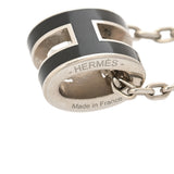 HERMES エルメス ポップアッシュ ネックレス ブラック/シルバー レディース エナメル/パラジウム ネックレス Aランク 中古 銀蔵