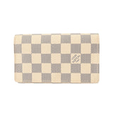 LOUIS VUITTON ルイヴィトン ダミエアズール ポルトフォイユ トレゾール ホワイト N60478 レディース ダミエキャンバス 三つ折り財布 ABランク 中古 銀蔵