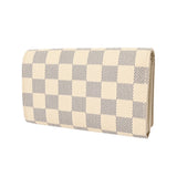 LOUIS VUITTON ルイヴィトン ダミエアズール ポルトフォイユ トレゾール ホワイト N60478 レディース ダミエキャンバス 三つ折り財布 ABランク 中古 銀蔵
