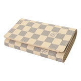 LOUIS VUITTON ルイヴィトン ダミエアズール ポルトフォイユ トレゾール ホワイト N60478 レディース ダミエキャンバス 三つ折り財布 ABランク 中古 銀蔵