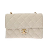 CHANEL シャネル チェーンショルダー 25cm アイボリー AS5968 レディース キャビアスキン ショルダーバッグ Aランク 中古 銀蔵