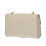 CHANEL シャネル チェーンショルダー 25cm アイボリー AS5968 レディース キャビアスキン ショルダーバッグ Aランク 中古 銀蔵