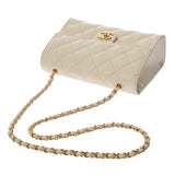CHANEL シャネル チェーンショルダー 25cm アイボリー AS5968 レディース キャビアスキン ショルダーバッグ Aランク 中古 銀蔵