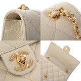 CHANEL シャネル チェーンショルダー 25cm アイボリー AS5968 レディース キャビアスキン ショルダーバッグ Aランク 中古 銀蔵