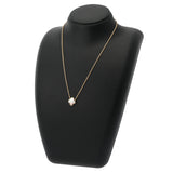 VAN CLEEF & ARPELS ヴァンクリーフ＆アーペル ピュアアルハンブラ ホワイトシェル レディース K18イエローゴールド YG ネックレス Aランク 中古 銀蔵