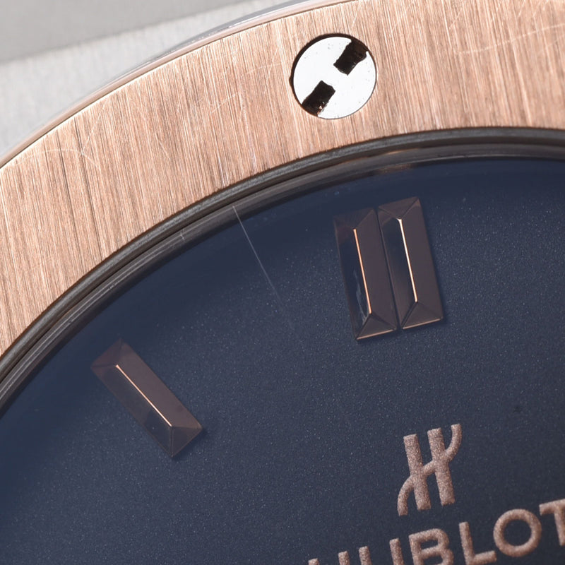 HUBLOT ウブロ クラシックフュージョン キングゴールド 511.NO.1181.RX メンズ チタン/ラバー 腕時計 自動巻き 黒文字盤 Aランク 中古 銀蔵