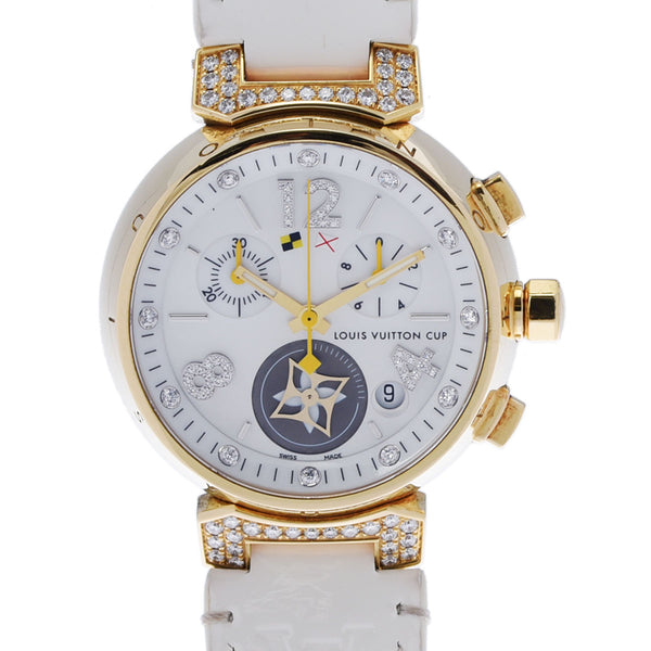 【高級】ルイヴィトン/Q1322/タンブール/クロノグラフ/レディース腕時計 LOUIS VUITTON ルイ・ヴィトン 時計 タンブールクロノ Q1322 ブラウン