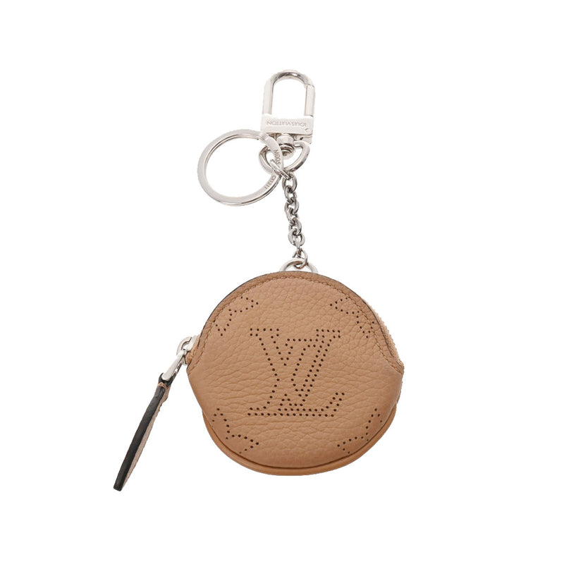 LOUIS VUITTON ルイヴィトン マヒナ ポルトクレ フライトモードポーチ ブラウン M00542 レディース モノグラムマヒナ キーホルダー Aランク 中古 銀蔵