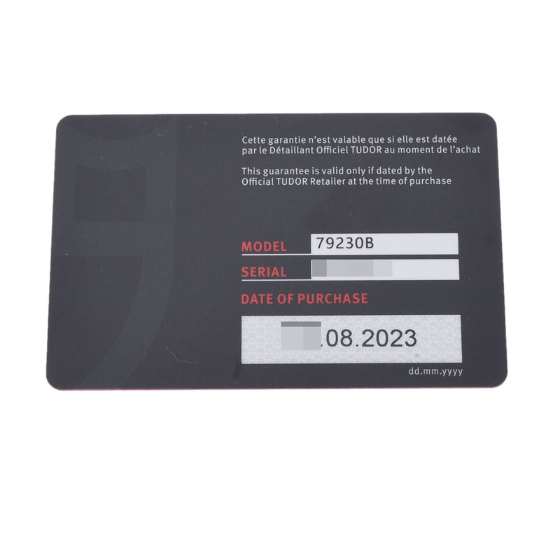 チューダー / チュードル ヘリテージ ブラックベイ 79230B 黒 メンズ 腕時計 自動巻き 銀蔵