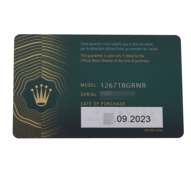 ロレックス GMTマスター2 126718GRNR 8桁 ランダム番 メンズ 腕時計 自動巻き 銀蔵