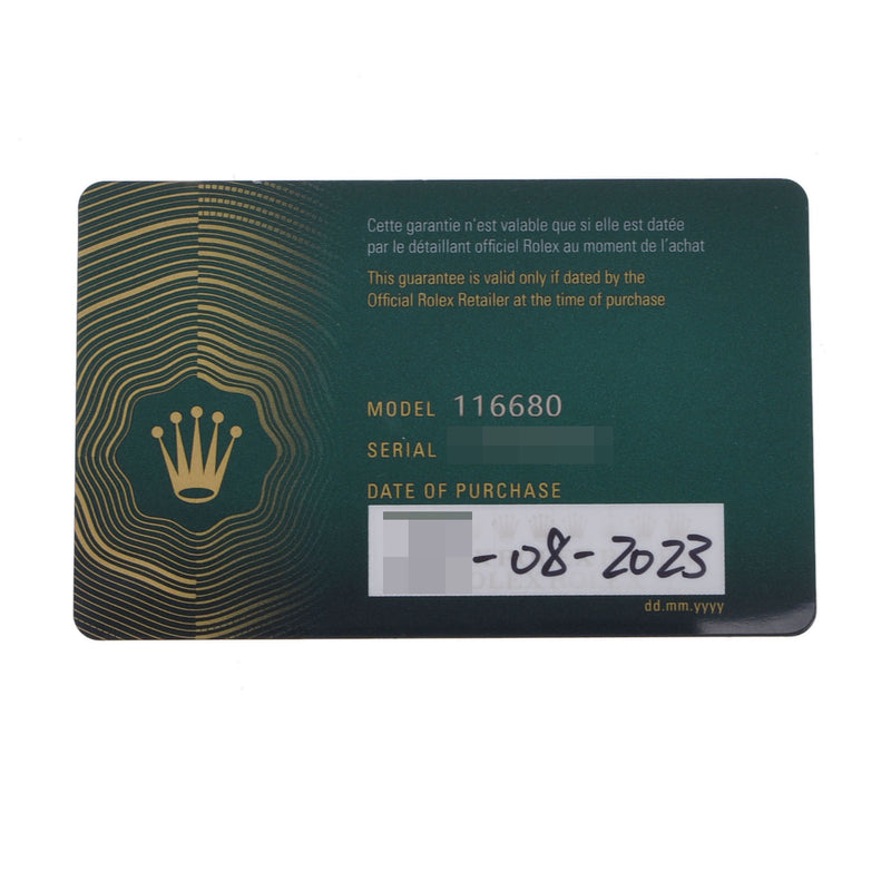 ロレックス ヨットマスター2 116680 8桁 ランダム番 メンズ 腕時計 自動巻き 銀蔵