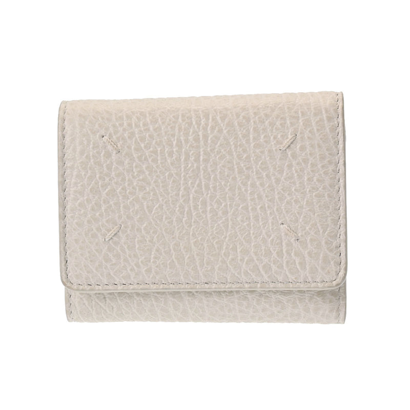 メゾン マルジェラ ベージュ レディース レザー 三つ折り財布 Maison