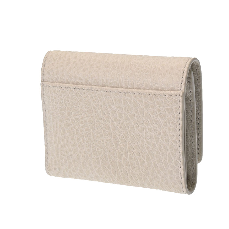 メゾン マルジェラ ベージュ レディース レザー 三つ折り財布 Maison