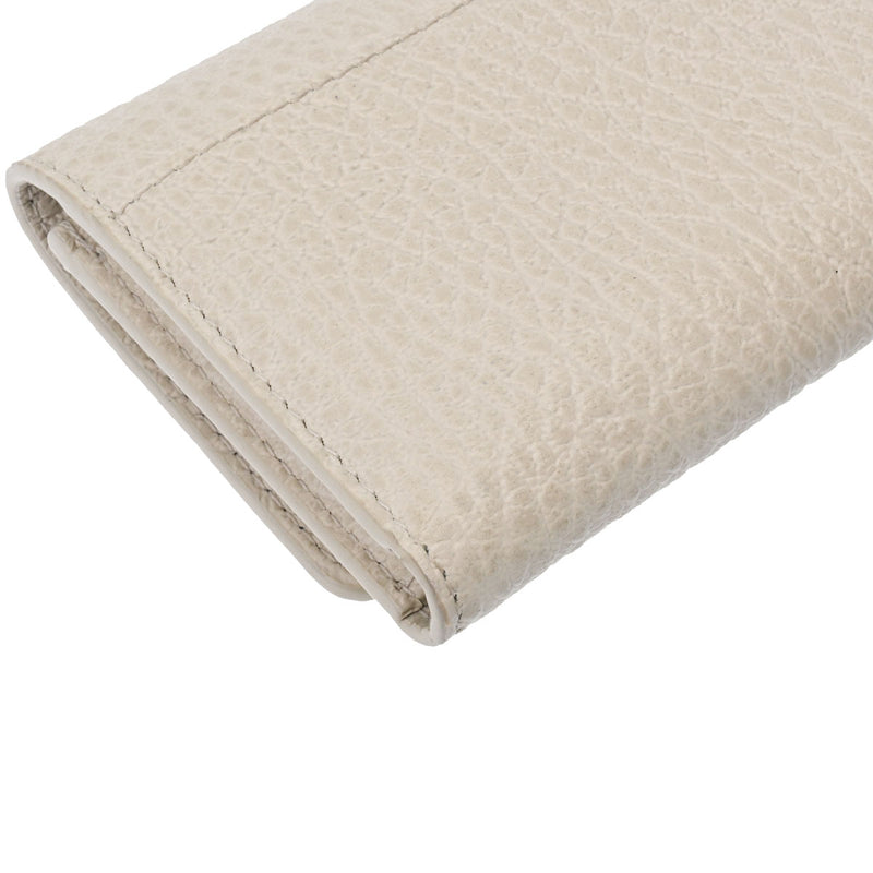 メゾンマルジェラ　ベージュ レザー 三つ折り財布 メゾン マルジェラ ベージュ レディース レザー 三つ折り財布 Maison