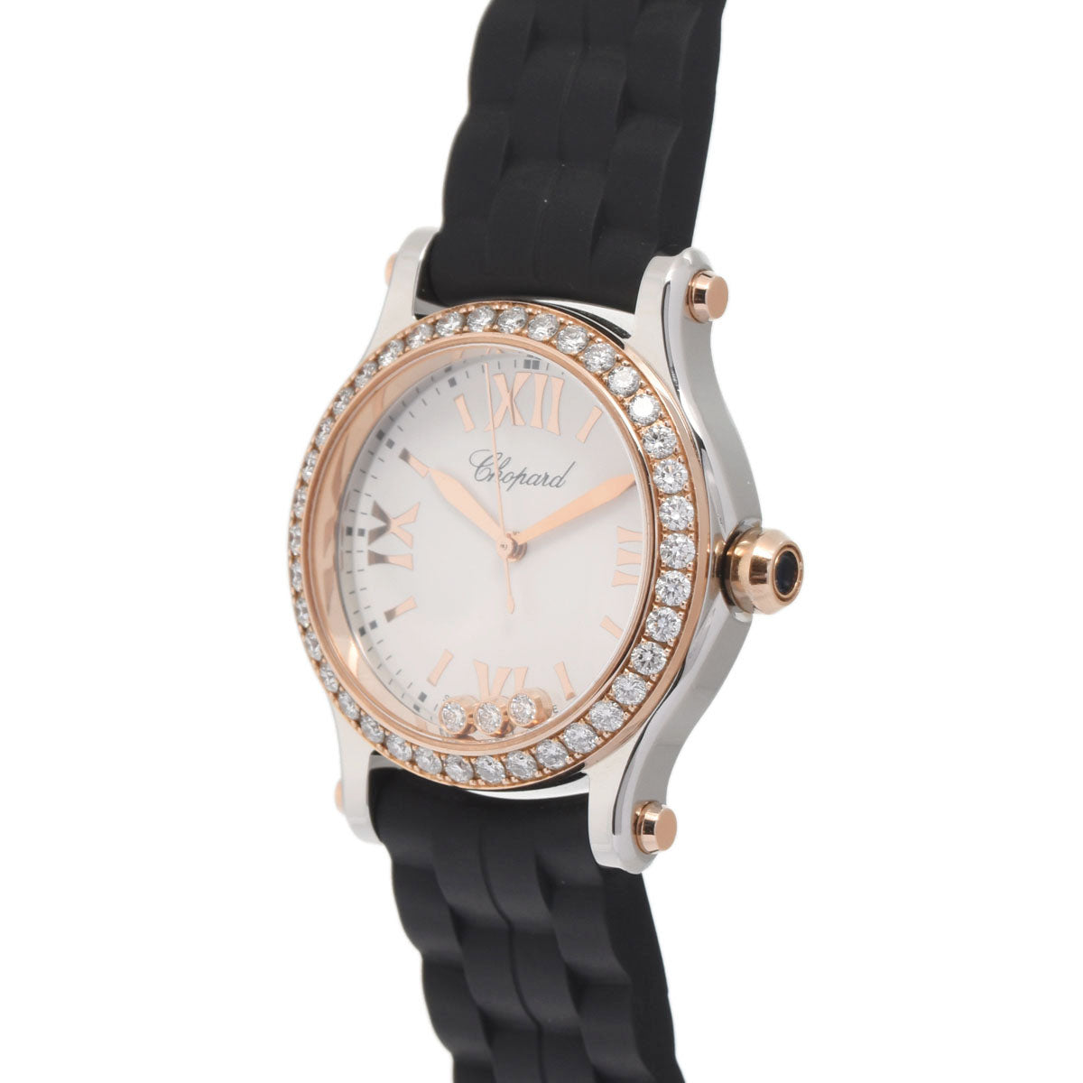 ショパール ハッピースポーツ ダイヤベゼル 3Pダイヤ レディース