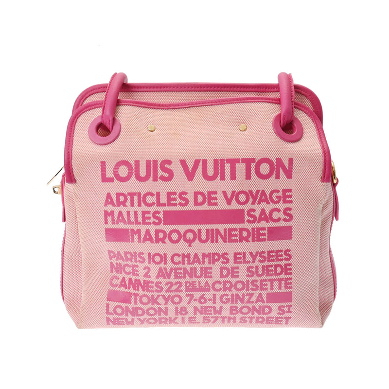 LOUIS VUITTON ルイヴィトン ライダークルーズ 2009年春夏限定 フューシャ M92809 レディース キャンバス レザー トートバッグ Bランク 中古 銀蔵