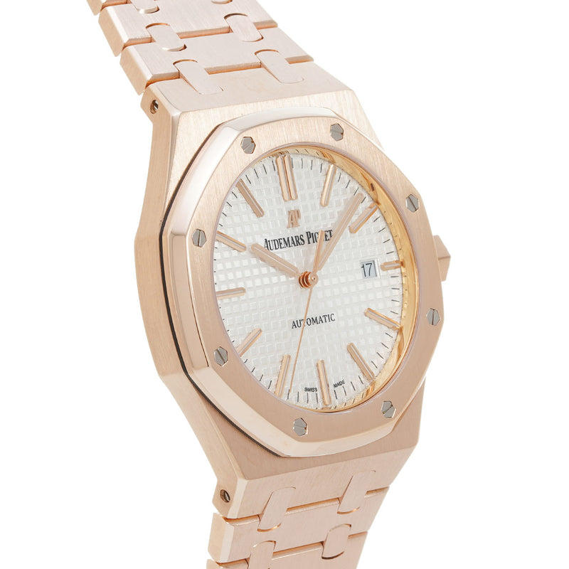 AUDEMARS PIGUET オーデマピゲ ロイヤルオーク 154000R.00.1220OR.02 メンズ PG 腕時計 自動巻き シルバー文字盤 Aランク 中古 銀蔵