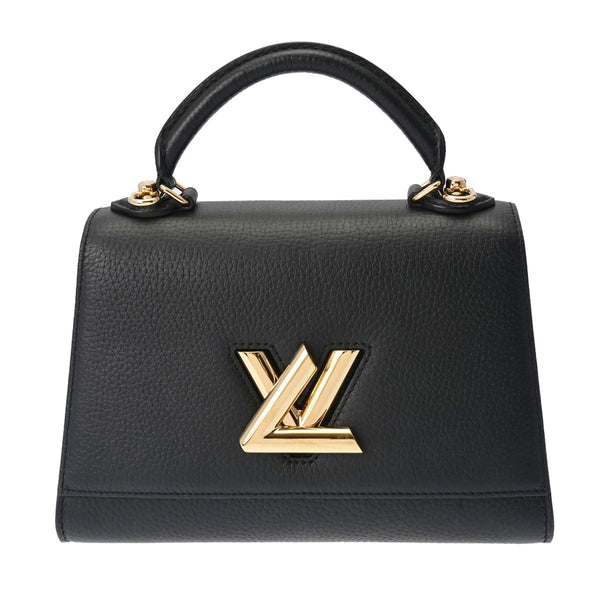 LOUIS VUITTON ルイヴィトン ツイスト ワンハンドル PM ノワール M57093 レディース トリヨンレザー ハンドバッグ Aランク 中古 銀蔵