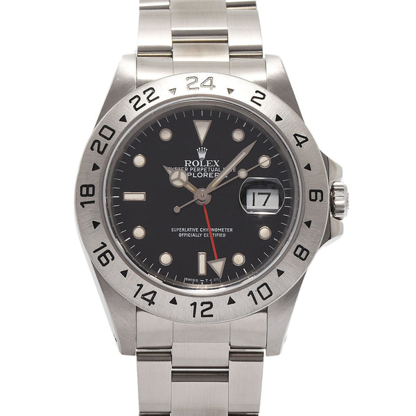 ROLEX ロレックス エクスプローラー2 トリチウム 16570 メンズ SS 腕時計 自動巻き 黒文字盤 Aランク 中古 銀蔵
