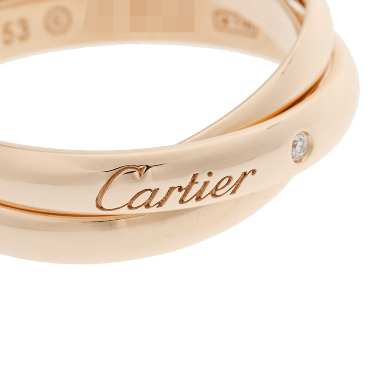 CARTIER カルティエ トリニティ 一粒ダイヤ 2009年限定 #53 13号 レディース K18ピンクゴールド リング・指輪 Aランク 中古 銀蔵