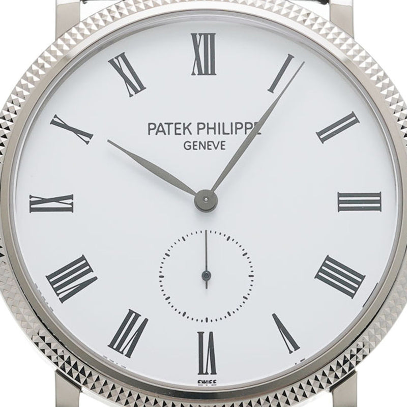 PATEK PHILIPPE パテックフィリップ カラトラバ 5119G-001 メンズ WG/アリゲーター 腕時計 手巻き 白文字盤 Aランク 中古 銀蔵