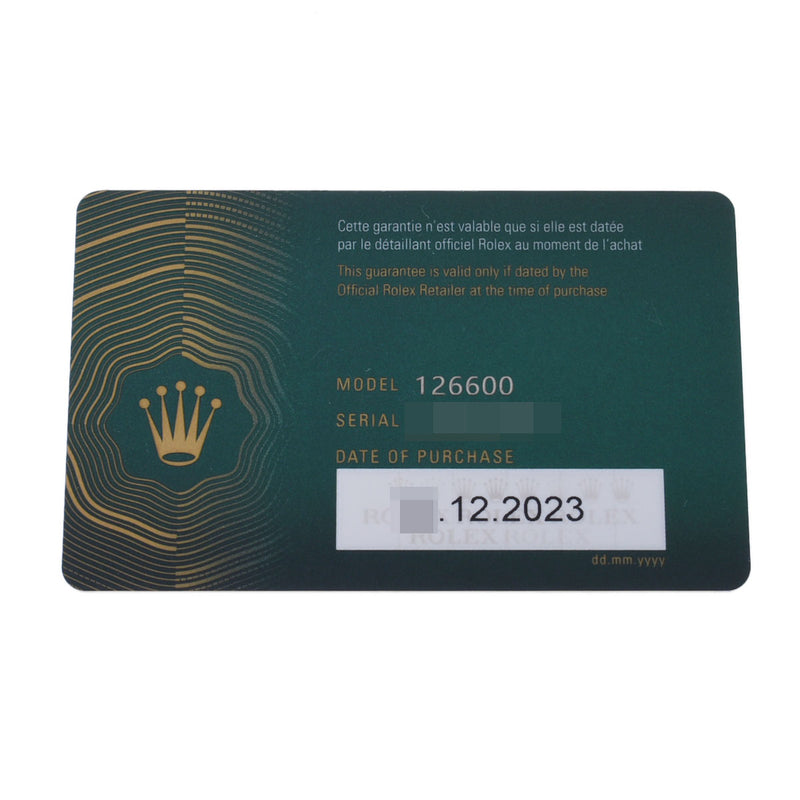 ロレックス シードゥエラー 126600 8桁ランダム番 黒 メンズ 腕時計 自動巻き 銀蔵