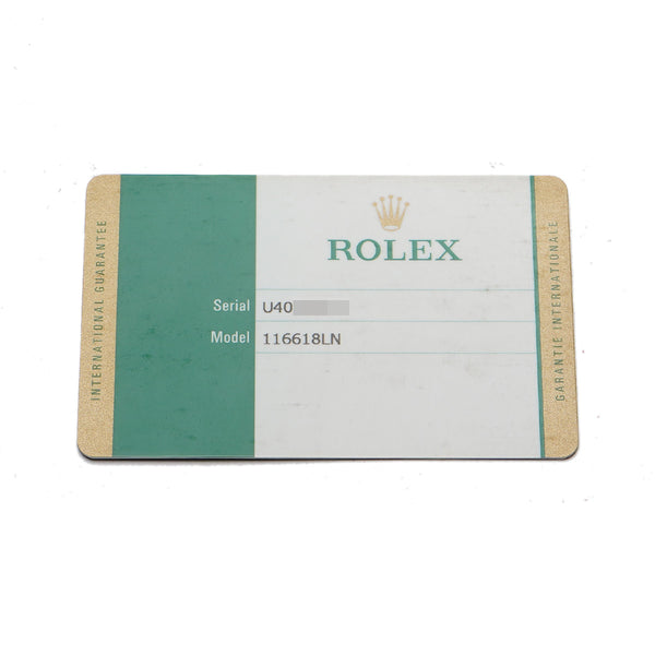 ROLEX ロレックス サブマリーナ デイト 116618LN メンズ YG 腕時計 自動巻き 黒文字盤 Aランク 中古 銀蔵