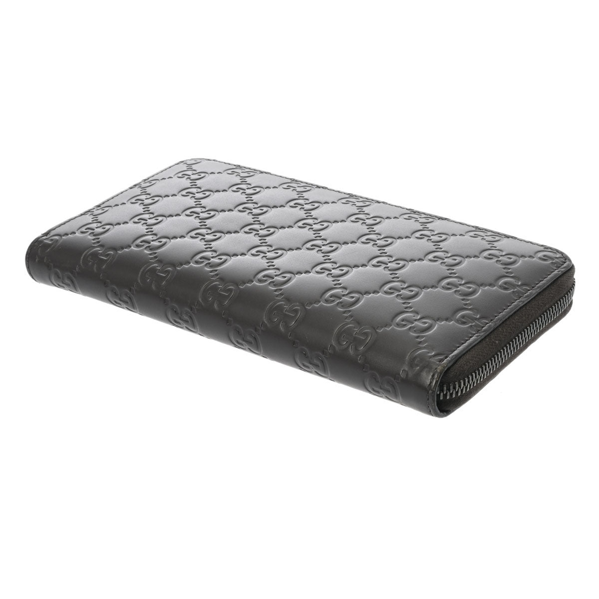 美品✨GUCCI グッチシマ ラウンドジップ ケース ダークブラウン GUCCI グッチ グッチシマ ラウンドファスナー長財布 ダーク