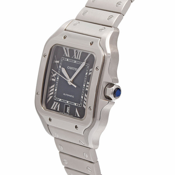 CARTIER カルティエ サントス ドゥ カルティエ WSSA0013 メンズ SS 腕時計 自動巻き 青文字盤 Aランク 中古 銀蔵