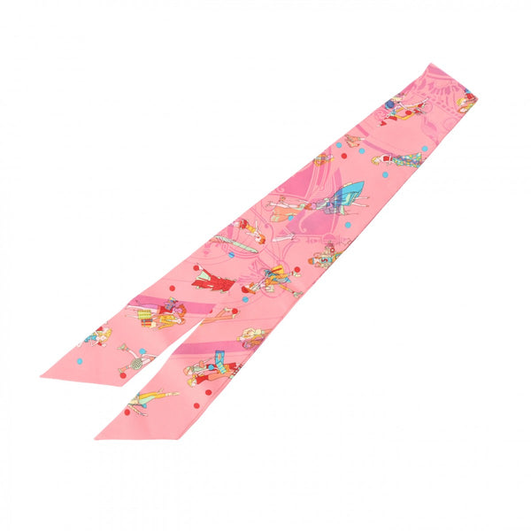 エルメスツイリー ピンク系 レディース シルク100％ スカーフ - HERMES