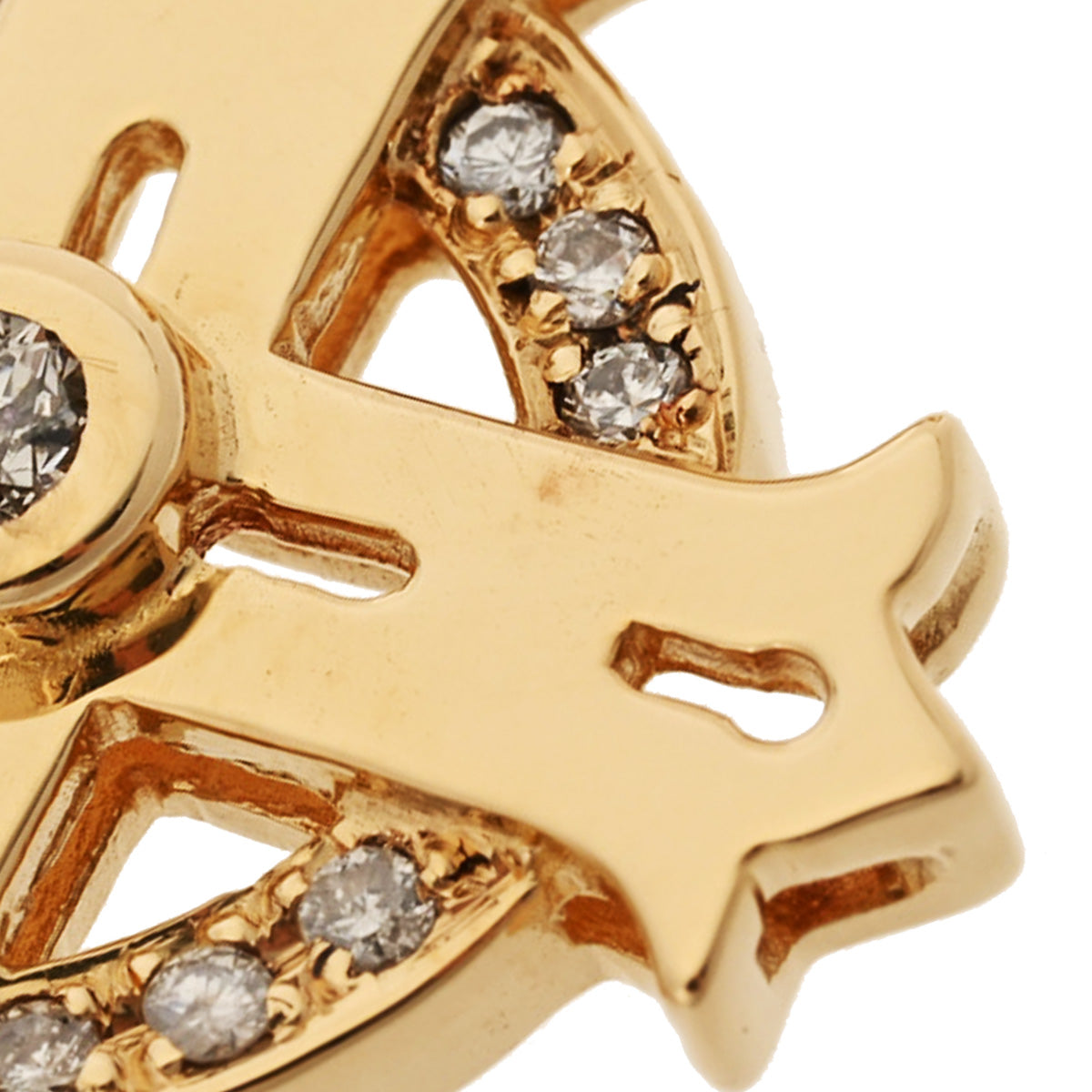 ローリーロドキンネックレストップ クロス ダイヤ ユニセックス K18