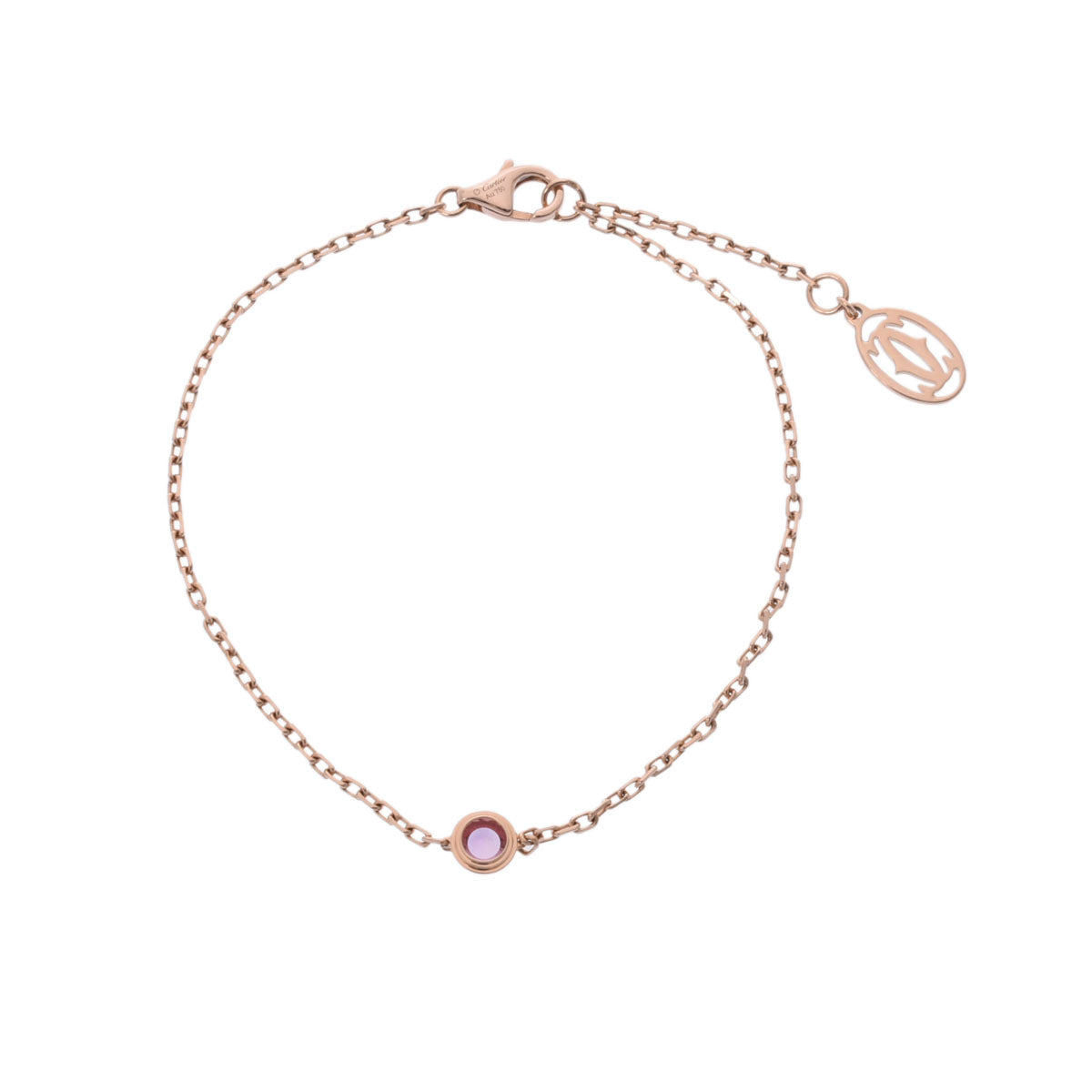 カルティエ ダムールブレスレット ピンクサファイヤ レディース K18