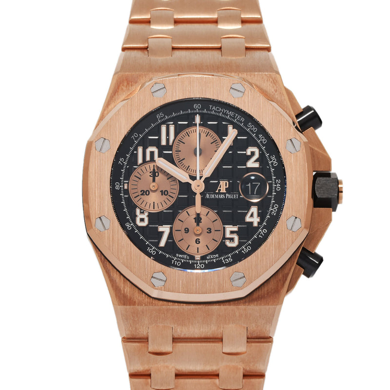 AUDEMARS PIGUET オーデマピゲ ロイヤルオーク オフショア クロノ 26470OR.OO.1000OR.03 メンズ PG 腕時計 自動巻き 黒文字盤 Aランク 中古 銀蔵