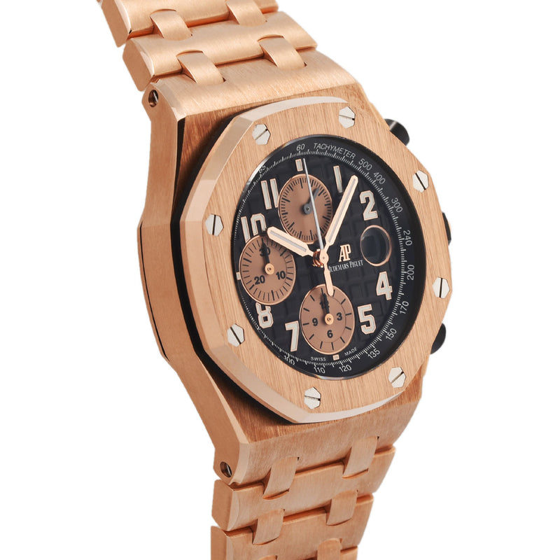 AUDEMARS PIGUET オーデマピゲ ロイヤルオーク オフショア クロノ 26470OR.OO.1000OR.03 メンズ PG 腕時計 自動巻き 黒文字盤 Aランク 中古 銀蔵