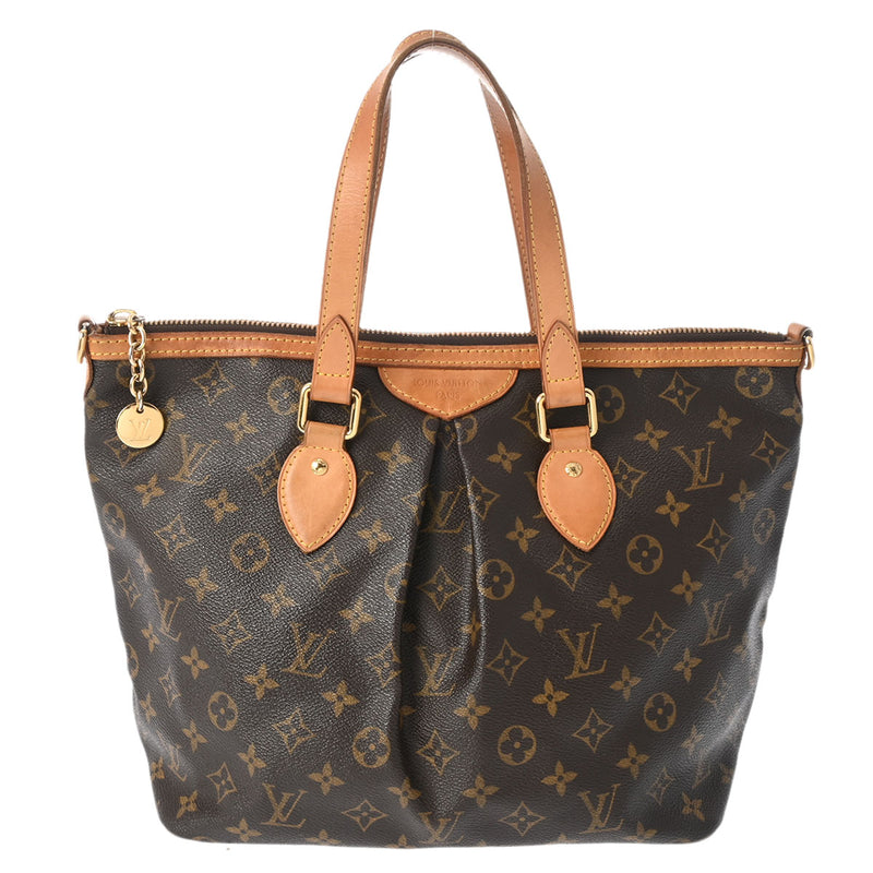 LOUIS VUITTON ルイヴィトン モノグラム パレルモ PM 2WAY ブラウン M40145 レディース モノグラムキャンバス ハンドバッグ Bランク 中古 銀蔵