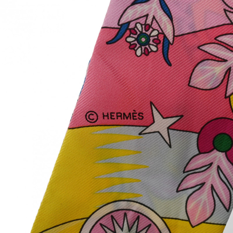 エルメスツイリー PARURES DES MAHARAJAS フューシャ/パルム レディース シルク100％ スカーフ - HERMES 中古 –  銀蔵オンライン