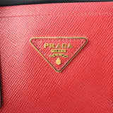 PRADA プラダ 2WAY 赤 ゴールド金具 BN2775 レディース サフィアーノ トートバッグ Bランク 中古 銀蔵