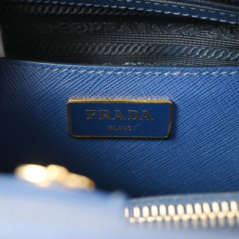 PRADA プラダ 2WAY 青 ゴールド金具 BN2558 レディース サフィアーノ トートバッグ Bランク 中古 銀蔵