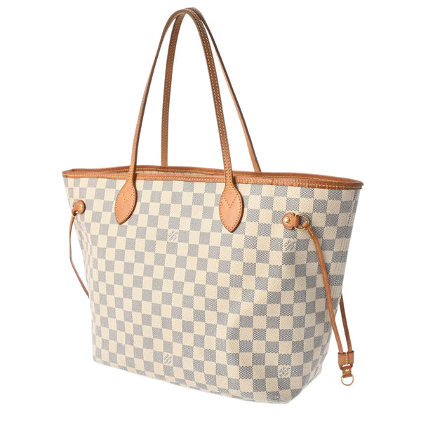 LOUIS VUITTON ルイヴィトン ダミエアズール ネヴァーフル MM 旧型 ホワイト N51107 レディース ダミエアズールキャンバス トートバッグ Bランク 中古 銀蔵