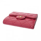 CHANEL シャネル スモールフラップウォレット ピンク AP0231 レディース キャビアスキン 三つ折り財布 Aランク 中古 銀蔵