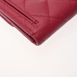 CHANEL シャネル スモールフラップウォレット ピンク AP0231 レディース キャビアスキン 三つ折り財布 Aランク 中古 銀蔵