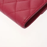 CHANEL シャネル スモールフラップウォレット ピンク AP0231 レディース キャビアスキン 三つ折り財布 Aランク 中古 銀蔵