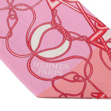 HERMES エルメス ツイリー WHIP BLOCK ピンク レディース シルク100％ スカーフ Aランク 中古 銀蔵