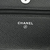 CHANEL シャネル マトラッセ クラシックチェーンウォレット 黒 シルバー金具 AP0250 レディース キャビアスキン ショルダーバッグ 未使用 銀蔵