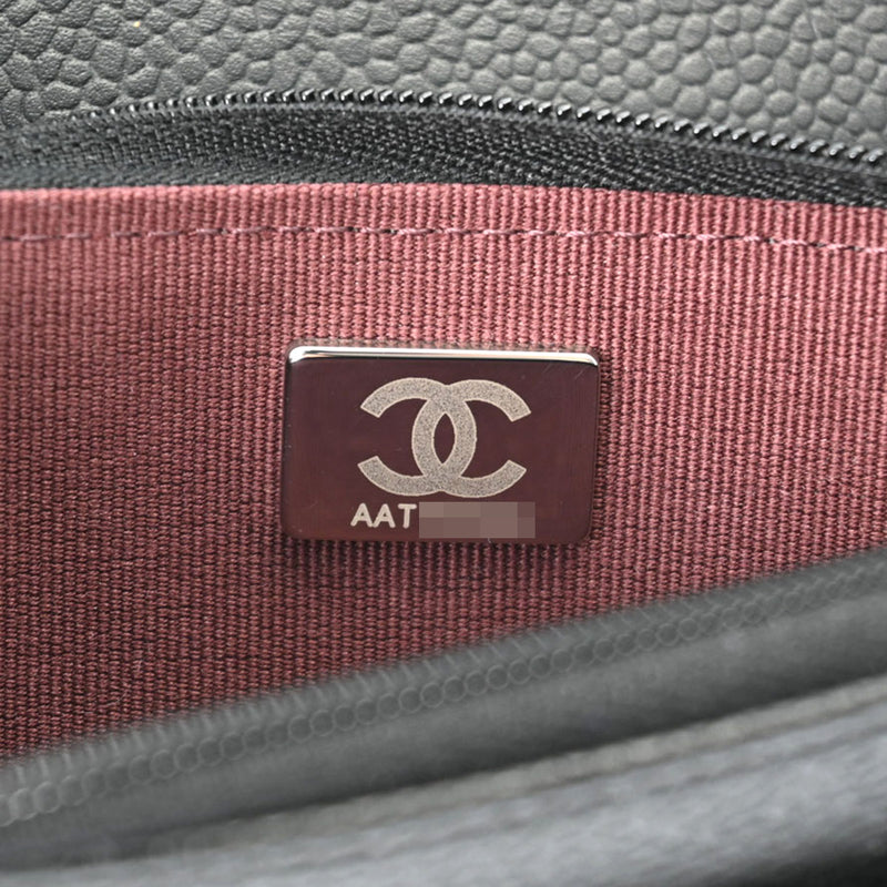 CHANEL シャネル マトラッセ クラシックチェーンウォレット 黒 シルバー金具 AP0250 レディース キャビアスキン ショルダーバッグ 未使用 銀蔵