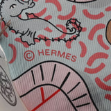 HERMES エルメス ツイリー SPLASH PARK ルージュ/ローズ/ブルー 063806S レディース シルク100％ スカーフ 新同 中古 銀蔵