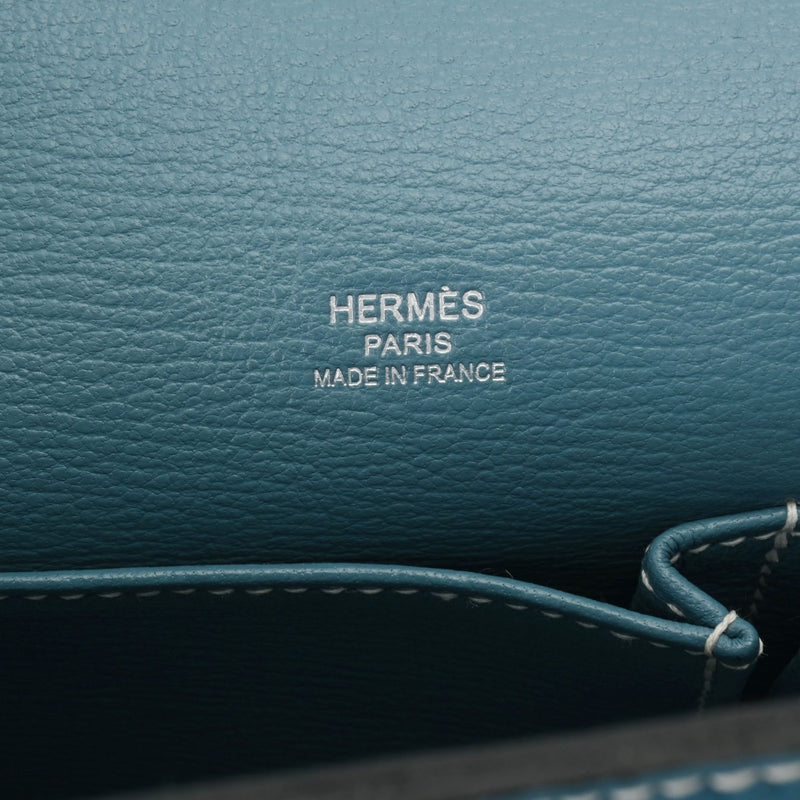 HERMES エルメス ジプシエール 28 ブルージーン パラジウム金具 - □O刻印(2011年頃) レディース トゴ ショルダーバッグ ABランク 中古 銀蔵