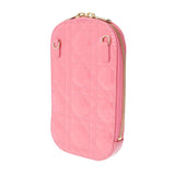 CHRISTIAN DIOR クリスチャンディオール カナージュ フォンポーチ チェーンショルダー ピンク レディース エナメル ポーチ 未使用 銀蔵